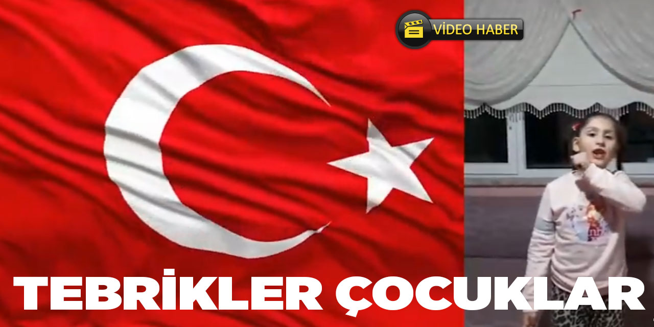 İlkokul Öğrencilerinden İstiklal Marşı