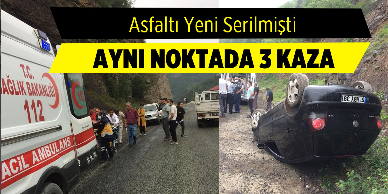 Aynı Noktada 3 Kaza