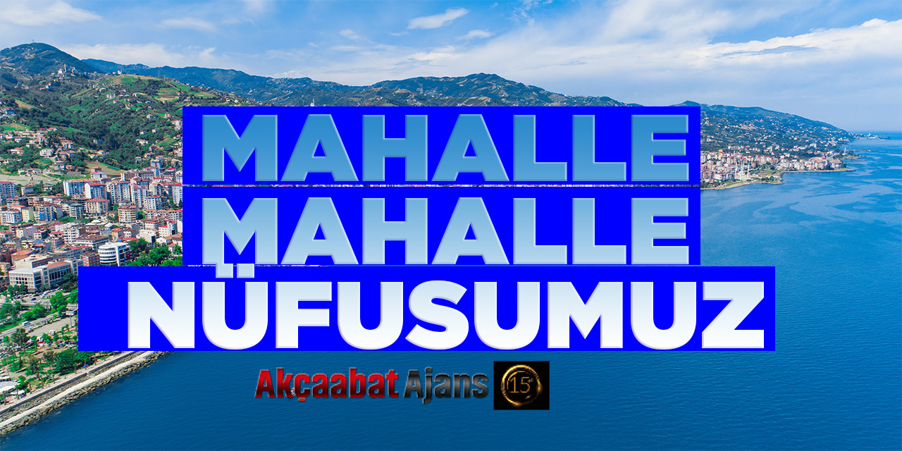 Mahalle Mahalle Nüfusumuz