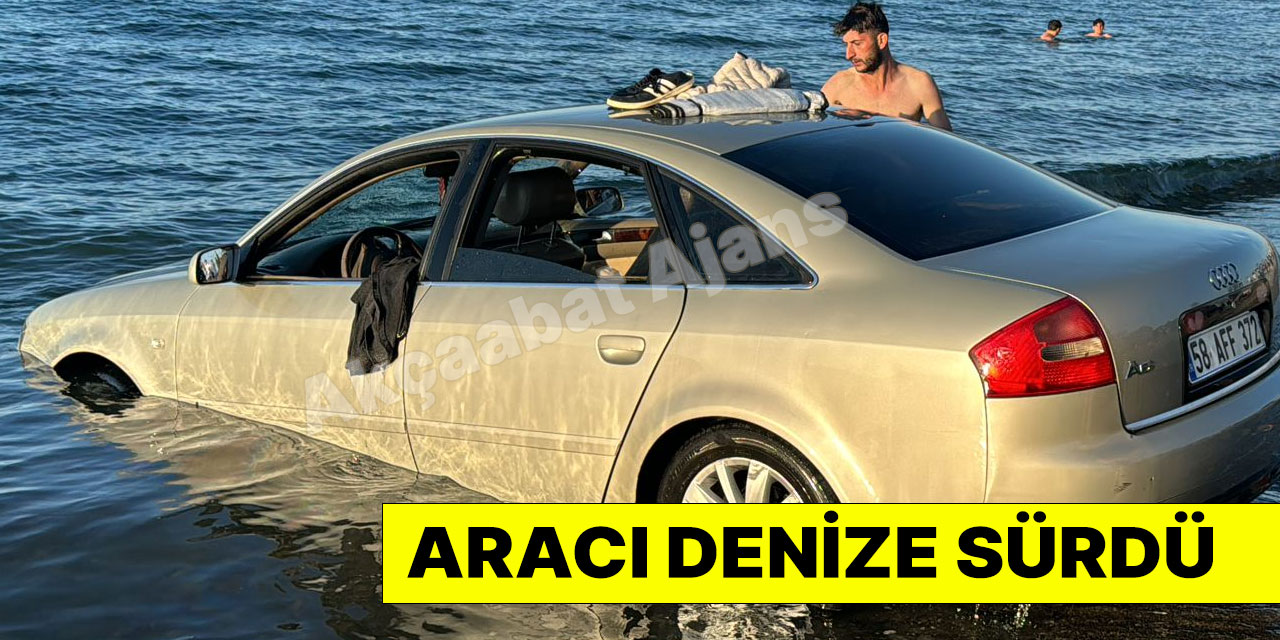 Aracını denize sürüp intihara kalkıştı