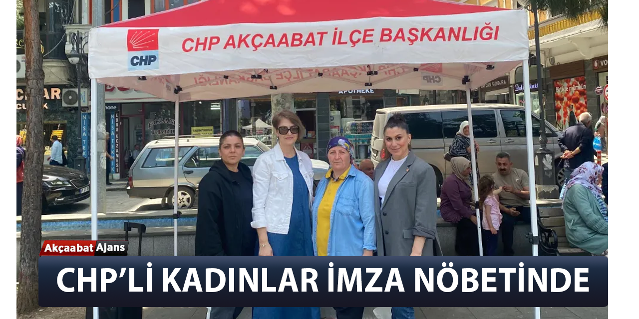 CHP'li Kadınlar İmza Nöbetinde