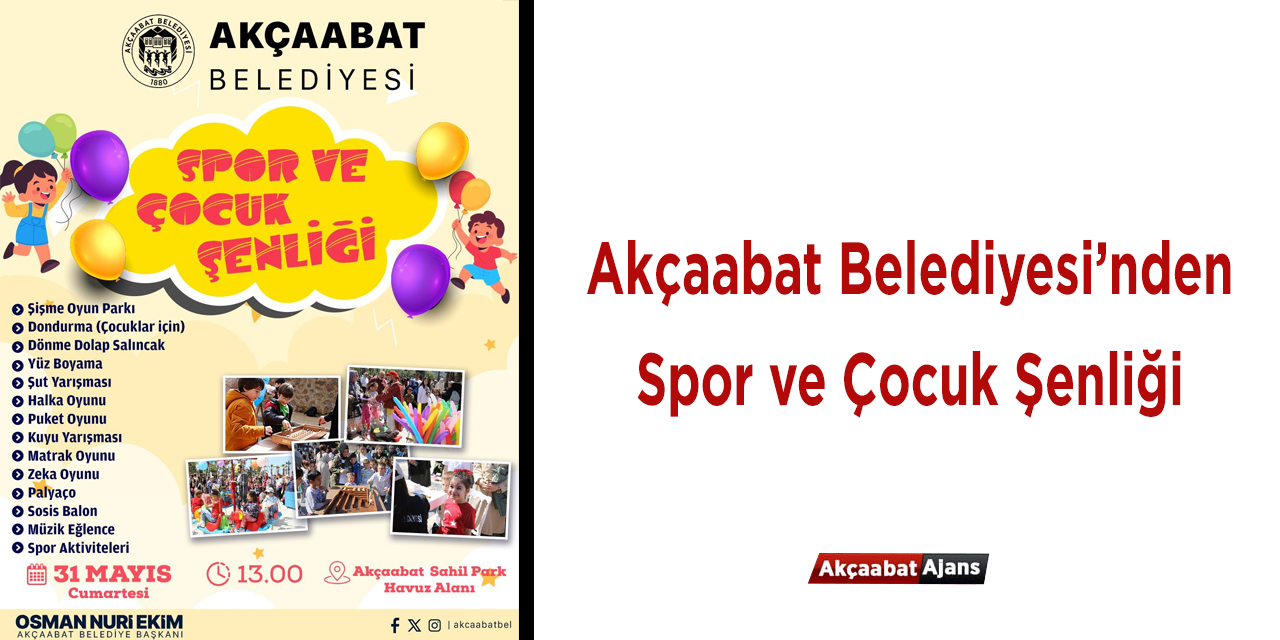 Spor ve Çocuk Şenliği Düzenlenecek