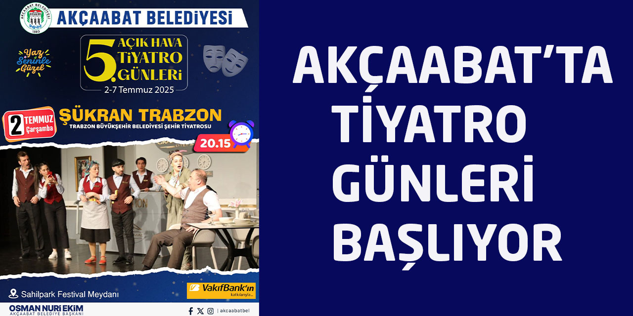 Tiyatro Günleri Başlıyor!