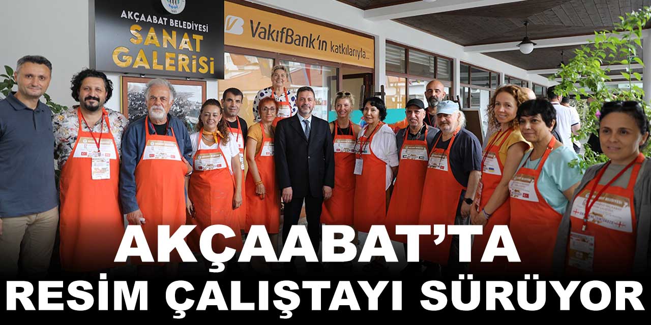 Akçaabat'ta Resim Çalıştayı Sürüyor