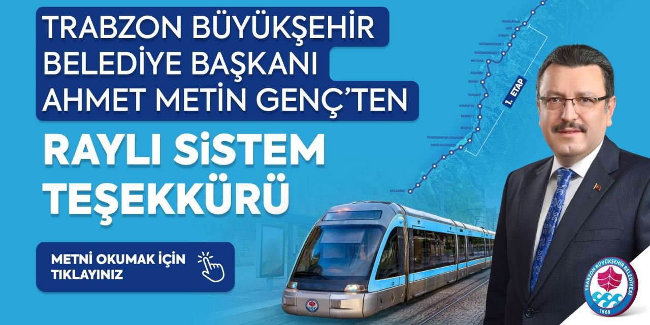 Genç'ten Raylı Sistem Teşekkürü
