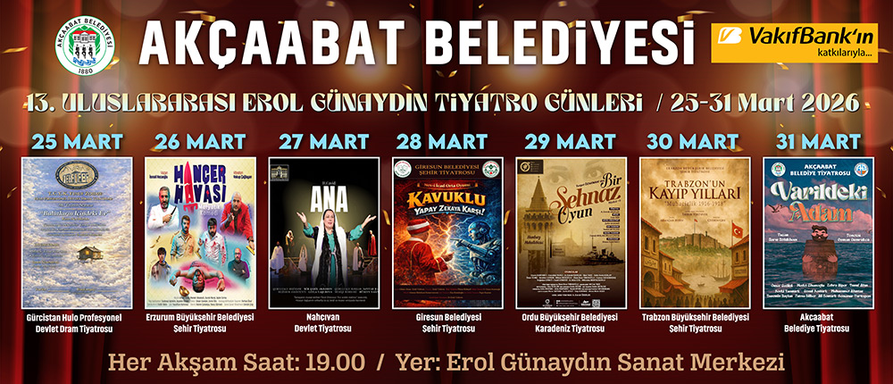 13. Uluslararası Erol Günaydın Tiyatro Günleri Başlıyor