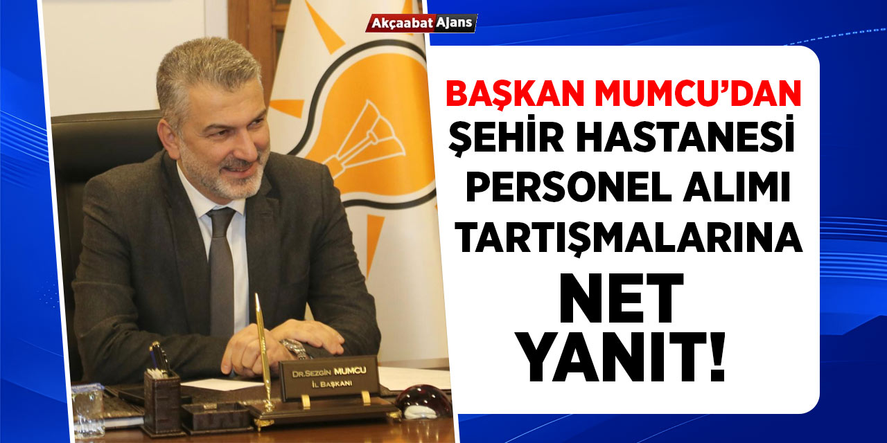 Sezgin Mumcu: “Alımlar Şeffaf ve Kurallara Uygun Yapılacak”