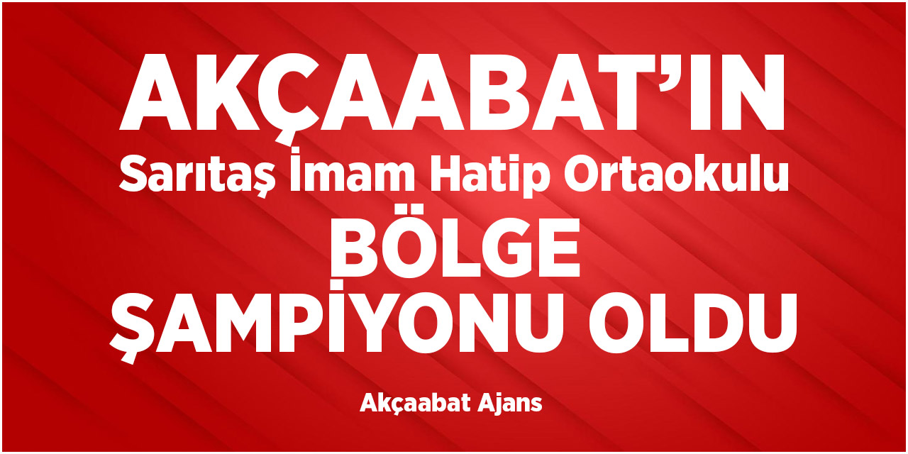 Sarıtaş İmam Hatip Ortaokulu TÜBİTAK Bölge Şampiyonu Oldu