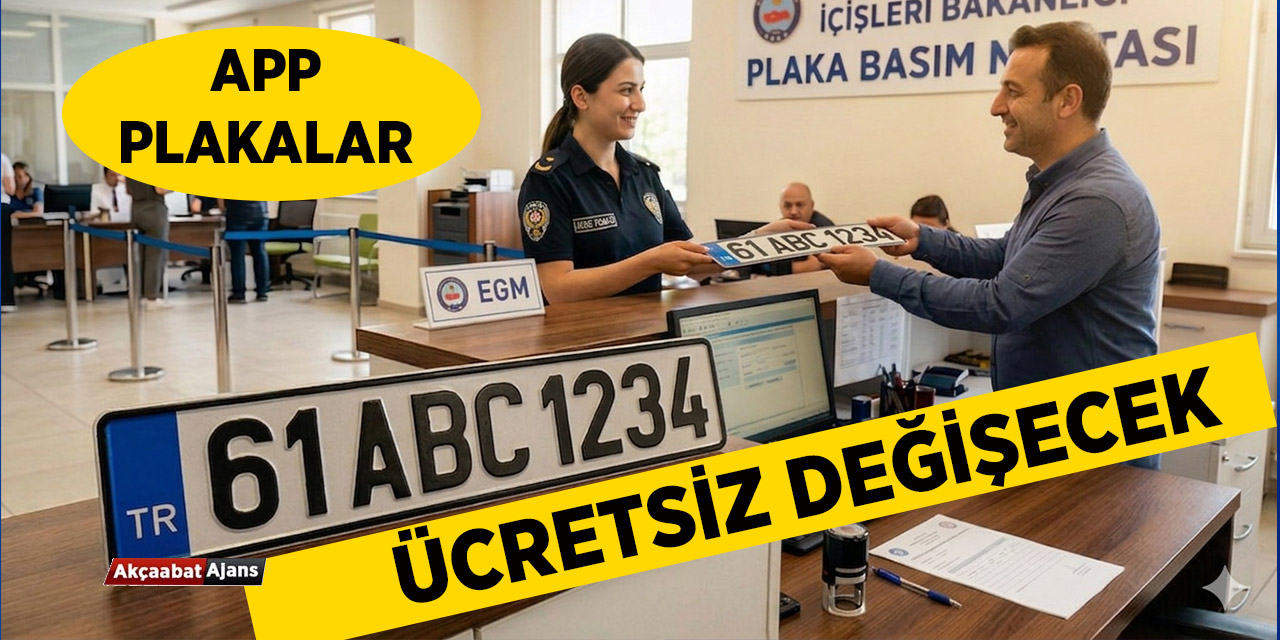 APP plakayı şoförler odası ücretsiz değiştirecek