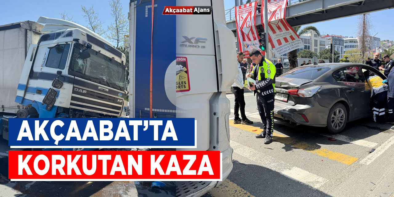 Akçaabat'ta Korkutan kaza...