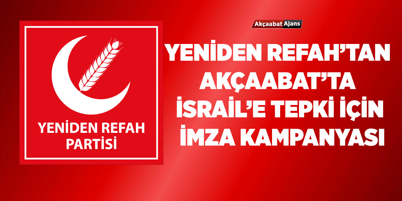 Akçaabat’ta İsrail’e Tepki İçin İmza Kampanyası