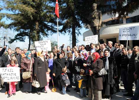 Akçaaabat'ta Tekel Eylemi