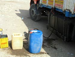 220 litre mazot çalındı