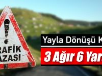 Yayla Dönüşü Trafik Kazası