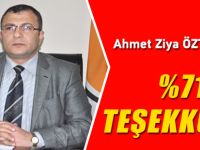 Öztürk'ten % 71 Teşekkürü