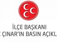 Çınar'dan Sert Eleştiri