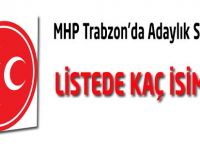MHP Trabzon'da aday adayları belli oldu.