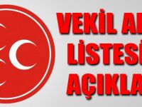 MHP Vekil Adayları Belli Oldu