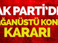 AK Parti, olağanüstü kongre için tarihi belirledi.
