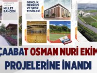 OSMAN NURİ EKİM’in projelerine inandı…
