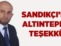 Sandıkçı, AAltıntepe'ye Teşekkür Etti