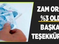 Belediye Zam Oranını %3 Yaptı. Başkan Teşekkür Etti.