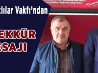 Vakıf'tan Teşekkür