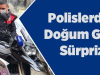 Polisten Korkan Çocuğa Polislerden Doğum Günü Sürprizi