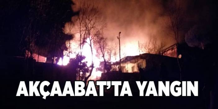 Akçaabat'ta Yangın