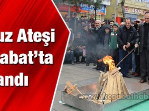 Nevruz Ateşi Akçaabat'ta Yandı