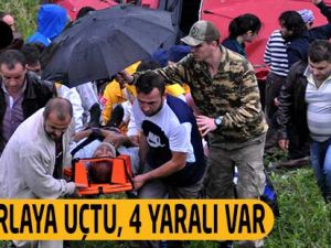 Trabzon'un Akçaabat ilçesindeki trafik kazasında 4 kişi yaralandı